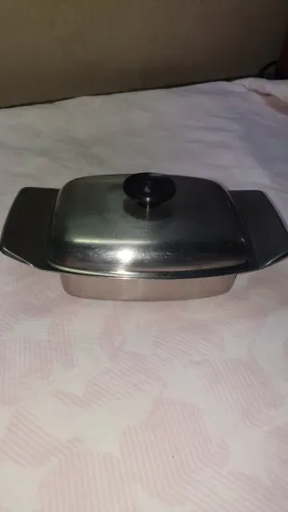 Manteigueira Inox com Tampa Preta