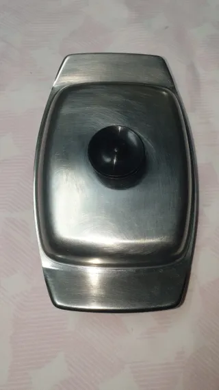 Manteigueira Inox com Tampa Preta