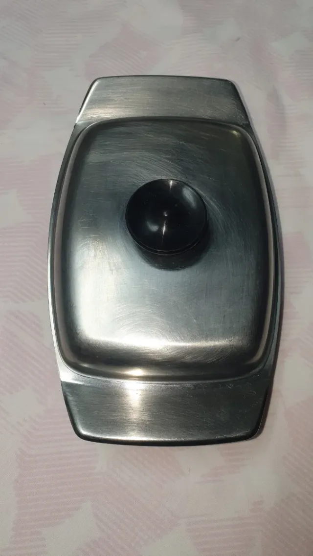 Manteigueira Inox com Tampa Preta