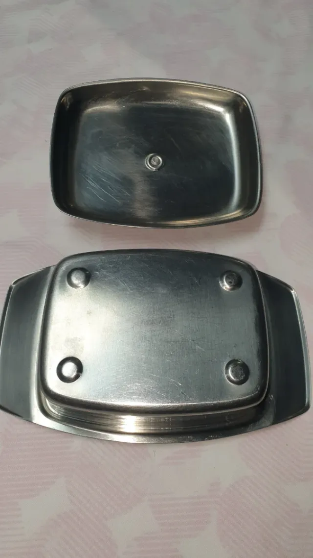 Manteigueira Inox com Tampa Preta