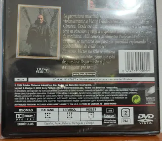 Película Frankenstein de Mary Shelley Nueva