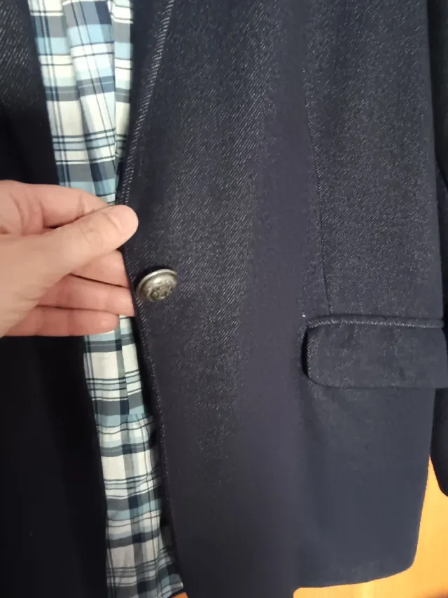 Blazer Cortefiel Azul Marino T.L