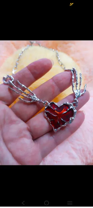 Colgante Corazón Gótico Rojo