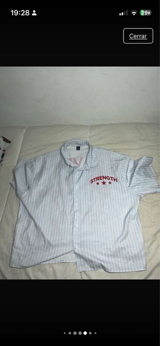 Camisa corta a rayas S