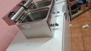 Freidora doble acero inoxidable