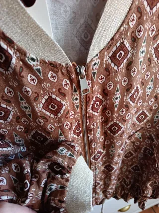 Bomber Jacket Marrón y Dorado Talla M/L