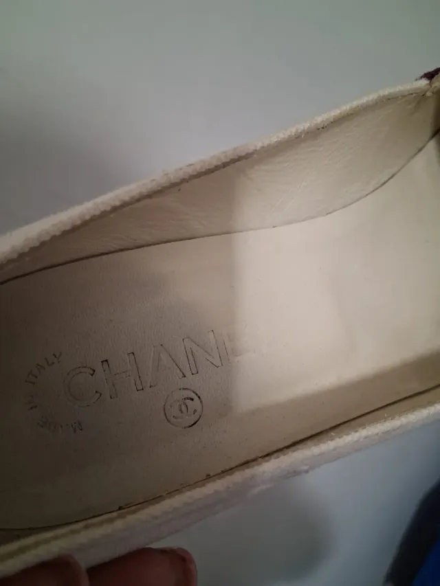 Chanel Cuñas Beige y Azul talla 41.