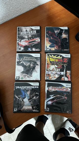 Accesorios Wii: Volante, Raqueta, Palo Golf, beisb