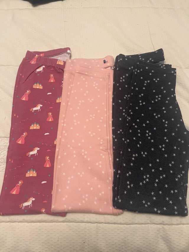 Lote 3 leggings niña estampados