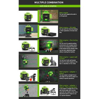 MALETÍN NIVEL LASER 360° 2 BATERÍAS TRÍPODE Y ACCE