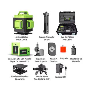 MALETÍN NIVEL LASER 360° 2 BATERÍAS TRÍPODE Y ACCE