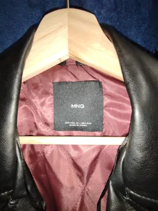 Cazadora Piel MNG  Negra