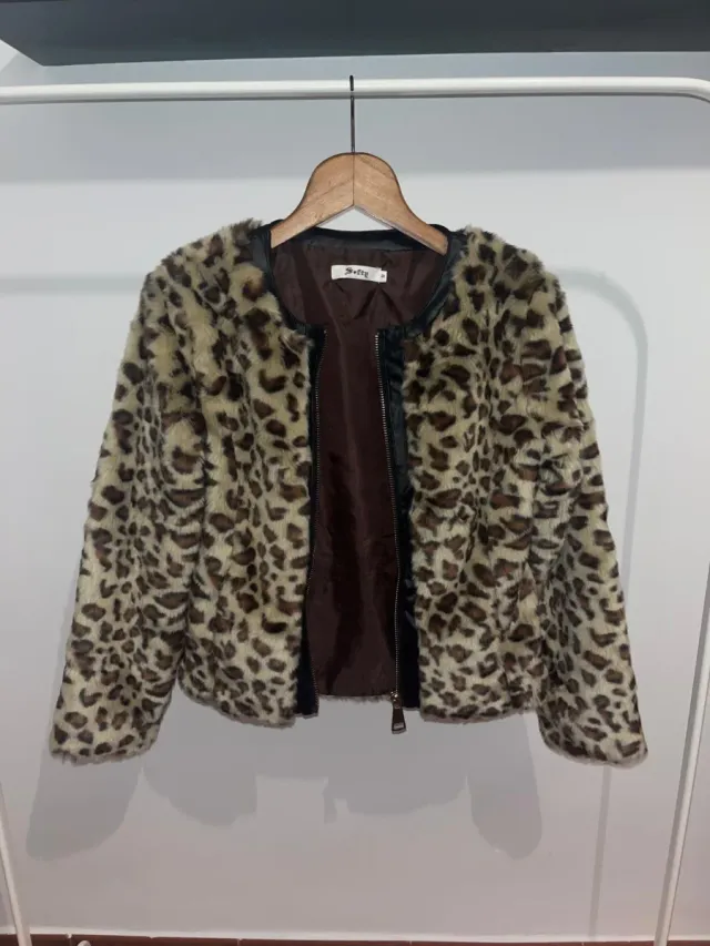 Chaqueta leopardo vintage Talla S