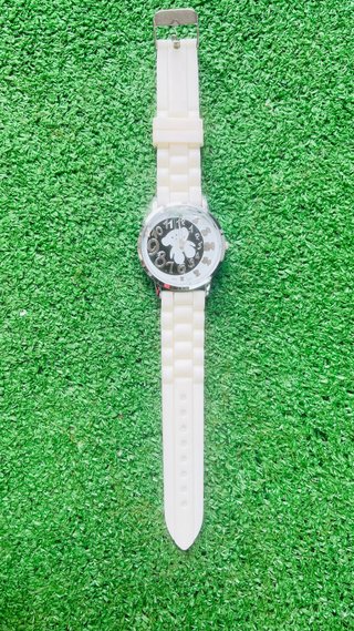 Correa de reloj de silicona blanca