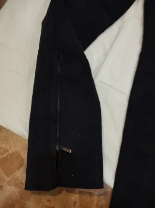 Pantalones de ante marino para mujer