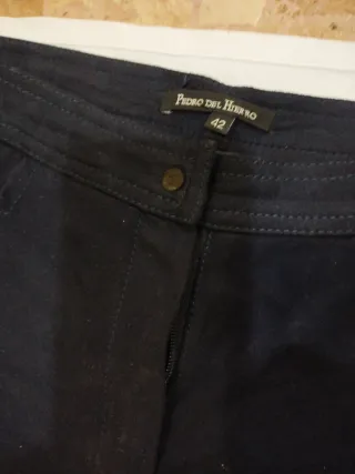 Pantalones de ante marino para mujer