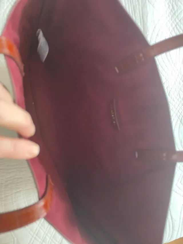 Bolso de mujer burdeos efecto piel