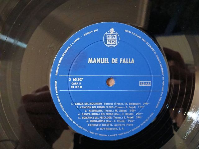 Manuel de Falla: Ernesto Bitetti Guitarra