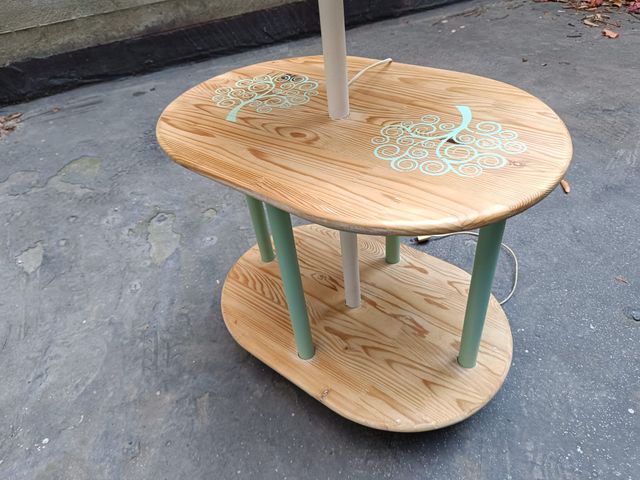 Lampada–tavolino “Verde salvia”