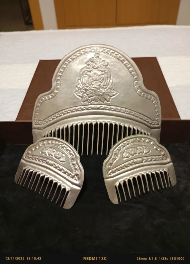 Juego Peinetas Fallera Plata