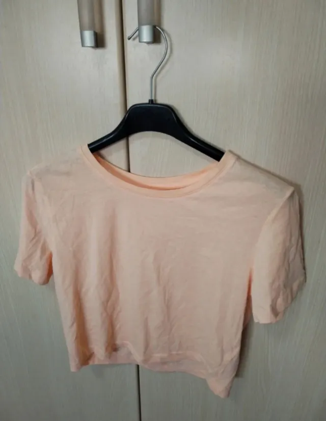 Camiseta naranja manga corta