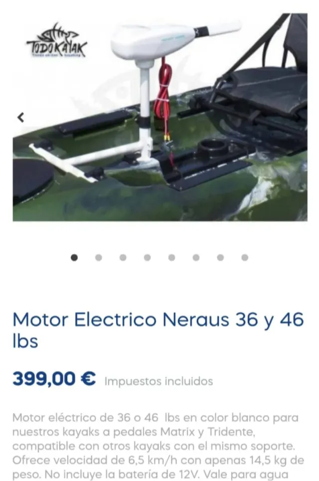 Motor Eléctrico Kayak Neraus 46 lbs