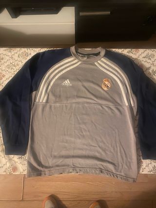 Sudadera Retro Real Madrid Adidas Gris/Azul