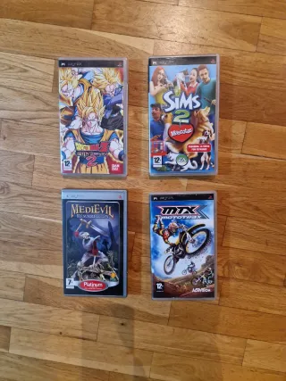 Lote 4 Juegos PSP: Dragon Ball Z, Sims 2, MediEvil