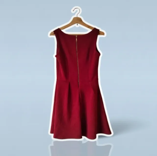 Vestido granate sin mangas