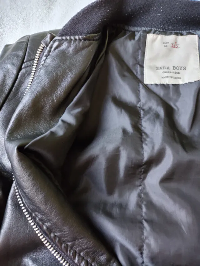 Chaqueta cuero niño/niña negra