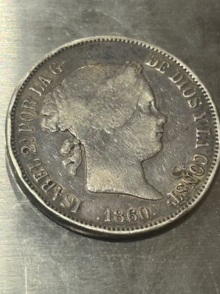 Moneda Isabel II 1860