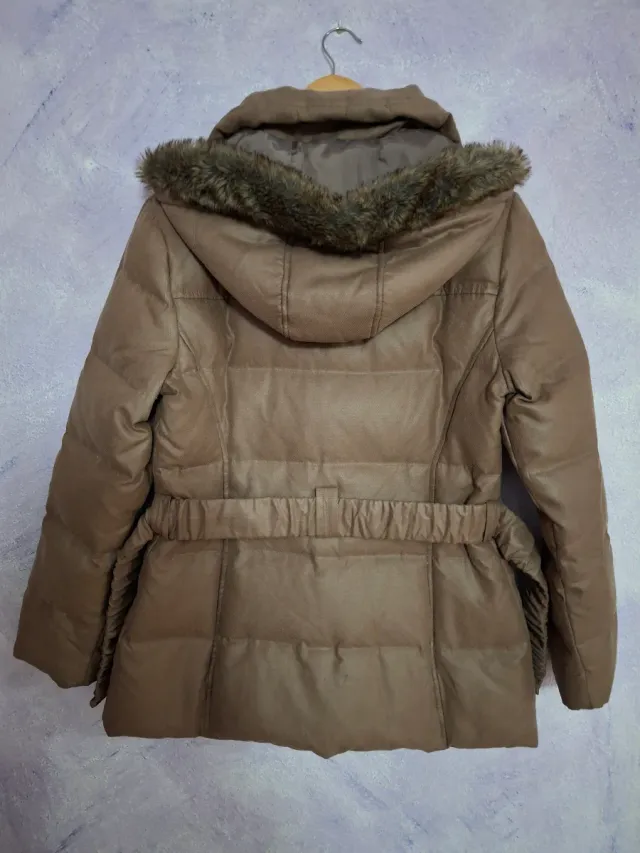 Abrigo Parka Cortefiel mujer beige/marrón