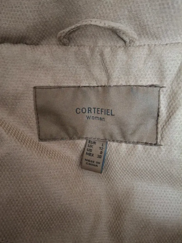 Abrigo Parka Cortefiel mujer beige/marrón
