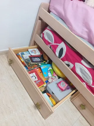 Cama nido con 2 cajones y 2 colchones