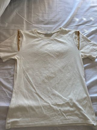 Camiseta Zara Blanca Talla L