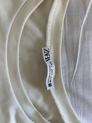 Camiseta Zara Blanca Talla L