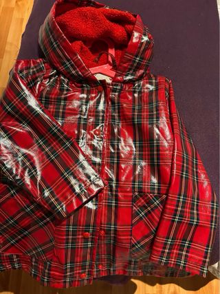 Chubasquero Charanga Tartán Rojo 5-6 años