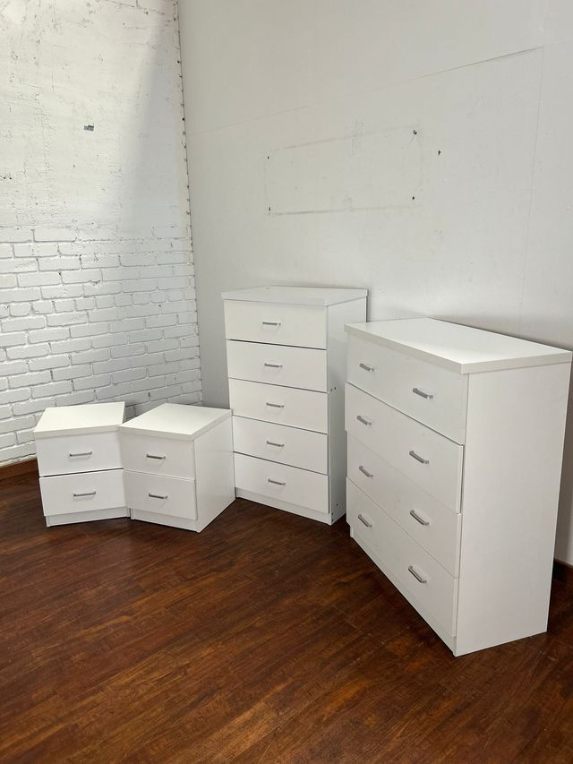 Conjunto dormitorio blanco moderno - completo