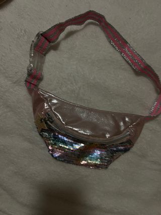 Riñonera brillante lentejuelas y estrella