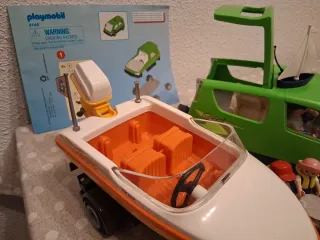 Playmobil 4144 Coche y Barco con Accesorios
