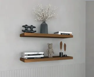 Estantes flotantes madera marrón oscuro