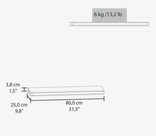 Estantes flotantes madera marrón oscuro