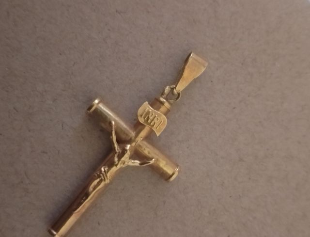 Dije Cruz Oro 18k Jesús INRI