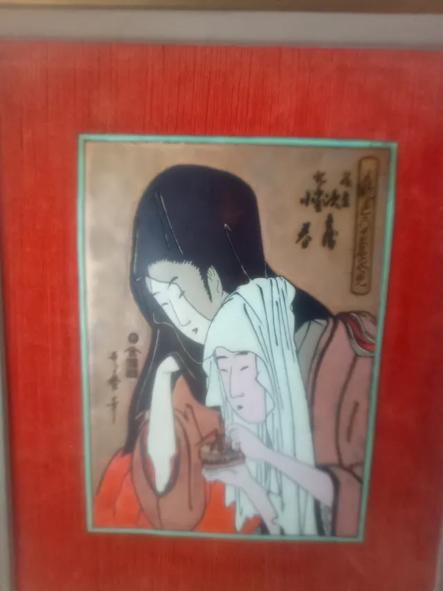 Cuadro Antiguo Kitagawa Utamaro S. XVIII