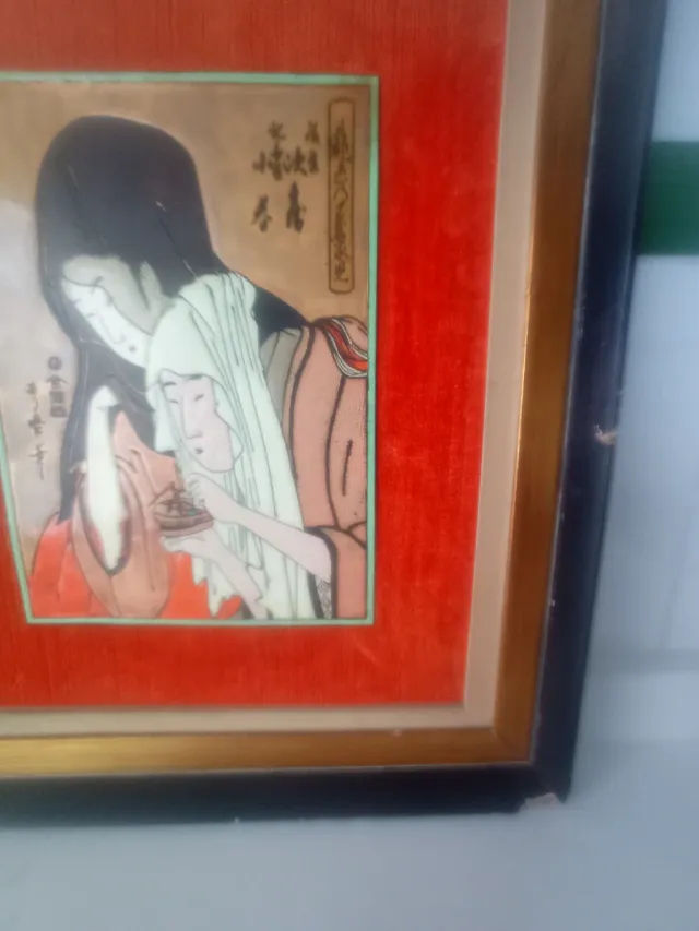 Cuadro Antiguo Kitagawa Utamaro S. XVIII