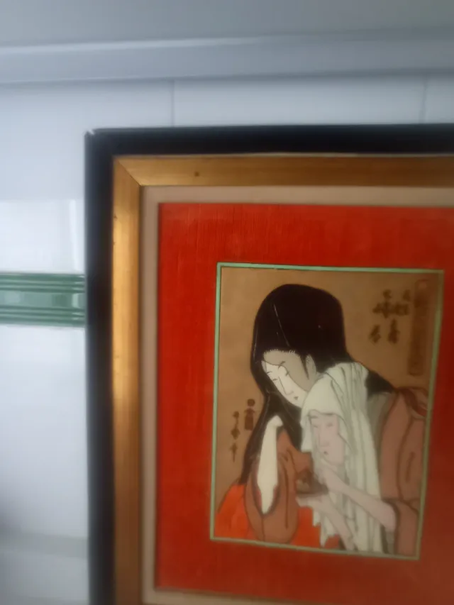 Cuadro Antiguo Kitagawa Utamaro S. XVIII