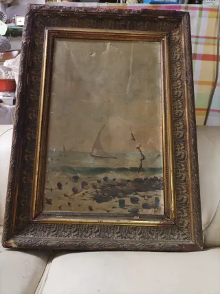 Cuadro antiguo óleo siglo XIX