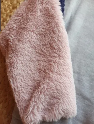 Sudadera mujer gris y rosa