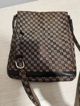 Tracolla Sisley beige/marrone monogram