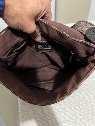 Tracolla Sisley beige/marrone monogram